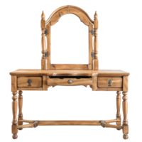 Dressing Table Vanity front view full length isolate on transparency background png