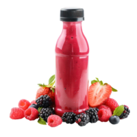 berry smoothies bottle isolated on transparency background png
