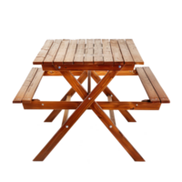 Picnic Table front view full length isolate on transparency background png