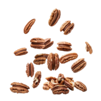 Falling Pecans isolate on transparency background png
