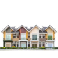 Row House isolate on transparency background png