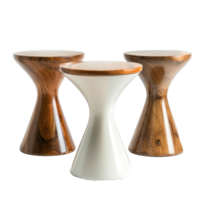 modern Side tables front view full length isolate on transparency background png