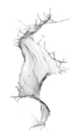 a splash of water on a curve shape bold lines stunning isolate on transparency background png