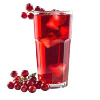 Cranberry juice front view isolate on transparency background png