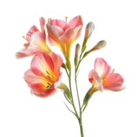 Freesia flower isolate on transparency background png