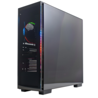 modern pc front view full length isolate on transparency background png