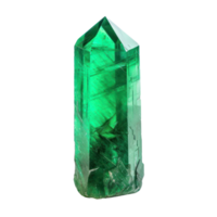 Emerald crystal side view isolate on transparency background png