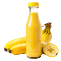 banana smoothies bottle isolated on transparency background png