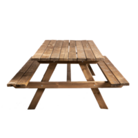 Picnic Table front view full length isolate on transparency background png
