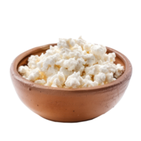 cottage cheese side view full length isolate on transparency background png