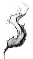 a splash of water on a curve shape bold lines stunning isolate on transparency background png