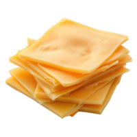 sliced cheese front view full length isolate on transparency background png