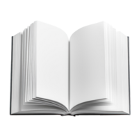 white book open top view full length isolate on transparency background png