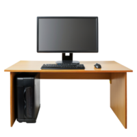 Computer Table front view full length isolate on transparency background png