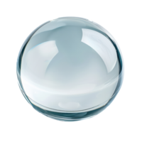 floated round glass ball isolate on transparency background png