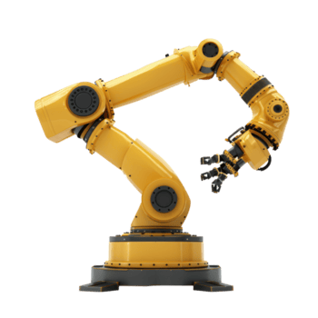 3d tolkning robot ärm isolera på genomskinlighet bakgrund png