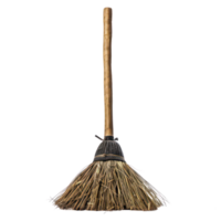 Broom front view full length isolate on transparency background png