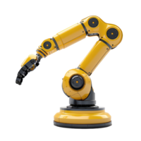 3D rendering robotic arm isolate on transparency background png