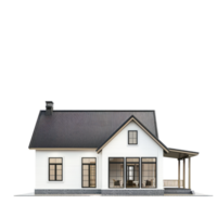 Farmhouse front view full length isolate on transparency background png