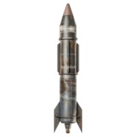 A missile with a warhead isolate on transparency background png