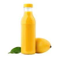 mango smoothies bottle isolated on transparency background png