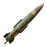 A missile with a warhead isolate on transparency background png