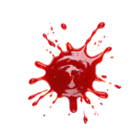 Smeared puddle ketchup spot isolate on transparency background png