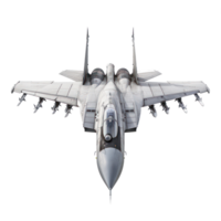 Fighter jet front view full length isolate on transparency background png