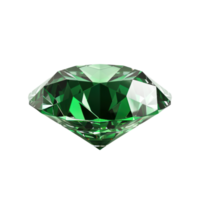 Emerald front view isolate on transparency background png