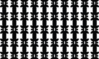 Minimalist Black and White Abstract Pattern. Bold Symmetrical Organic Shapes for Modern Wallpaper, Fabric, and Home Decor. Monochrome Seamless Geometric Design for Graphic Projects and Prints vector