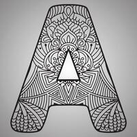 letter a is on a gray background with a geometric design vector