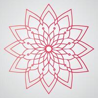 red flower is drawn on a gray background. vector