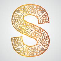 Intricate Patterns Forming the Letter S vector