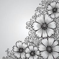 Nature's Embrace in Intricate Floral Patterns vector