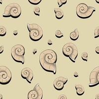 Sea shell cartoon colorful pattern vector