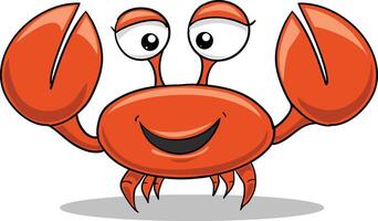 Cartoon crab illustration vector