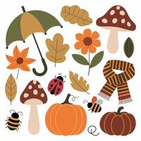 Autumn clipart image vector