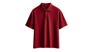 a red oversized polo shirt on a transparent background png