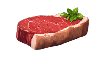 raw steak isolated at transparent background png