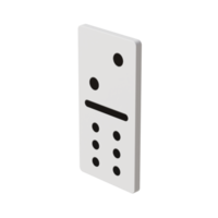 Domino Piece - Medium High View at 135 Degrees png