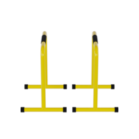 Yellow Training Parallel Bars - Medium High View at Front Angle 0 Degrees png