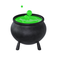 Witch's Cauldron - Medium High View at 45 Degrees png