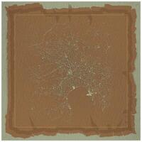 A vintage design background frame for a center city street map of Argos, Greece ,canvas texture to give it a painting feel vector