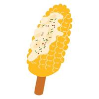 Corn Elote on a Stick vector
