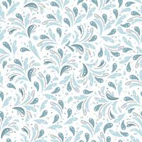 Seamless pattern with water splashes in flat style. Repeating background with splashes, drops. Abstract background for fabric, wallpaper, wrapping paper, scrapbooking, etc. vector