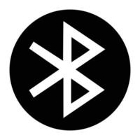 a black and white logo with the word bluetooth vector