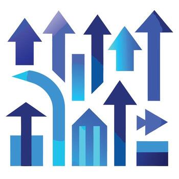 an arrow pointing to the left and right vector