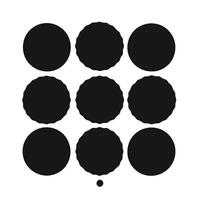 a circle of black dots on a white background vector
