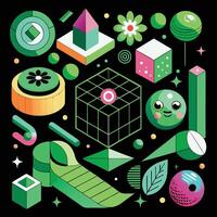 abstract geometric pattern with geometric shapes and lines vector