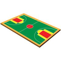 The Designs of Basketball Field 3D vector